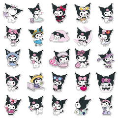 50 Kuromi Stickers Kuromi Sanrio Cute Cartoon Waterproof Decoration Computer Mobile Phone Thermos Cup Stickers