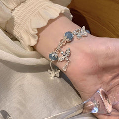 Floral Butterfly Bracelet, new Chinese fashion super fairy jewelry for girlfriends' birthday