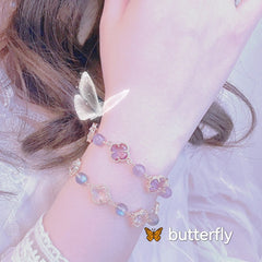 New natural gray moonstone amethyst four-leaf clover bracelet ins light luxury niche design girlfriend jewelry gift