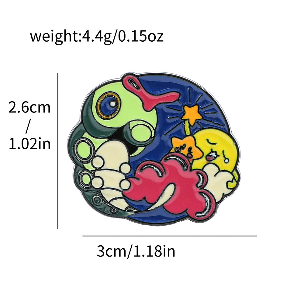 Japanese animation creative Pokémon cartoon metal badge cute frog seeds, up to duck, personalized brooch