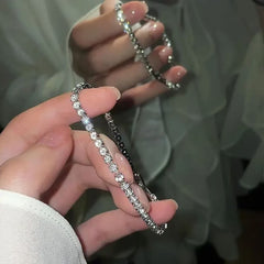 Cross-border popular new product four-petaled flower zircon flower bracelet light luxury high-end temperament bracelet adjustable women's bracelet