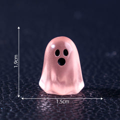 Cross-border creative luminous little ghost cute DIY ornament hanging accessories mini micro-landscape Halloween ornament