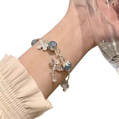 Floral Butterfly Bracelet, new Chinese fashion super fairy jewelry for girlfriends' birthday