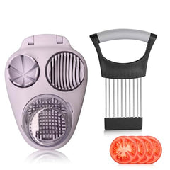 Stainless Steel Egg Slicer and Vegetable Cutter, Egg Shell Opener,Food Grade Fruit Vegetable Slicing Tool Lemon Slicer Onion Cutter for Tomato, Lemon, Send Goods from Local Warehouse