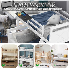 Bedside Table College Dorm Room Essentials Clip On Nightstand Floating Bed Side Table for Bunk Bed Top Bunk