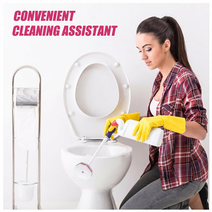 50PCS Toilet Bowl Wand Refills，3-Layer Bathroom Cleaning, Easy Snap-On Toilet Cleaning，Disposable Toilet Cleaner Filling Pad，Cherry Blossom Fragrance