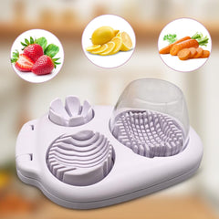 1 Pcs Stainless Steel Egg Slicer for Hard Boiled Eggs, 3 Slicing Modes, Ideal for Fruits and Vegetables, Easy to Clean Kitchen Cutter, Send Goods From Local Warehouse