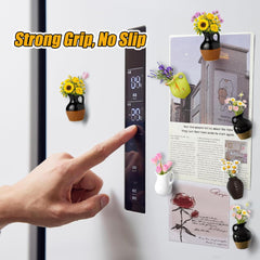 Cute mini Vase Fridge Magnets, 3D Resin vase Refrigerator Magnets, Shatterproof Multifunctional and Fun Fridge Accessories for Decoration in Kitchens, Offices, Or Magnetic Surfaces（8pcs））