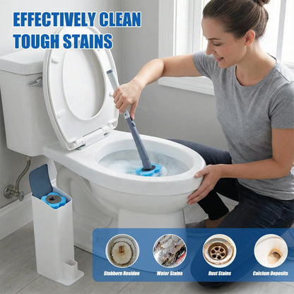 Toilet Bowl Wand Kit with 8 Refill Heads