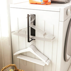 Magnetic Hanger Holder for Laundry Room, Space-Saving Hanger Organizer for Washing Machine Dryer, Holding up to Velvet Wire Plastic Hangers,Send Goods from Local Warehouse