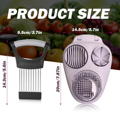 Stainless Steel Egg Slicer and Vegetable Cutter, Egg Shell Opener,Food Grade Fruit Vegetable Slicing Tool Lemon Slicer Onion Cutter for Tomato, Lemon, Send Goods from Local Warehouse