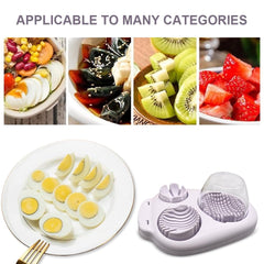1 Pcs Stainless Steel Egg Slicer for Hard Boiled Eggs, 3 Slicing Modes, Ideal for Fruits and Vegetables, Easy to Clean Kitchen Cutter, Send Goods From Local Warehouse