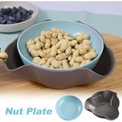 Double Dish Pistachio Bowl, Snack Serving Bowl, Double Dish Nut Bowl, Pistachio With Shell Storage, Perfect for Fruit, Nuts, Candy, and Snacks, Send Goods from Local Warehouse