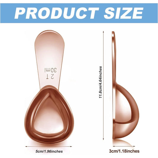 1 Pcs Coffee Scoop, 2 Tablespoon Measuring Spoon for Ground Coffee, Durable Stainless Steel, Easy to Use and Clean(Rose Gold）, Send Goods from Local Warehouse