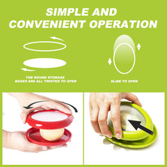 4 Pack Fresh Food Containers, Reusable Silicone Storage Pods for Fridge, Ideal for Avocados, Lemons, Garlic, Onions, and More, Send Goods from Local Warehouse