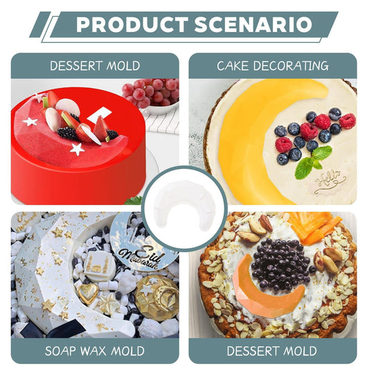 Silicone Molds For Baking, Cake Molds, Pie Flan Tart Baking Pan, Silicone Baking Tray For Brownie, Diy, Anniversary, Birthday, Moon Mould (Moon) - Send Goods from Local Warehouse