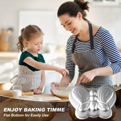 CLIPORE 10In Butterfly Cake Pan 3D Aluminum Cake Decorating Mould, Non-Stick Butterfly Cake Baking Pan Mold for Birthday Party Baking, Send Goods from Local Warehouse